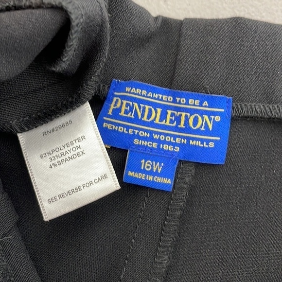 PENDLETON Pants Straight Leg Stretchy Black Size 16W - Picture 7 of 11